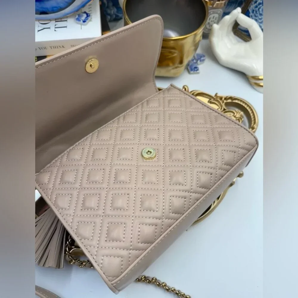 🆕 TORY BURCH 🧿 NWOT Fleming Small Convertible Shoulder Bag, Beige In Bedrock